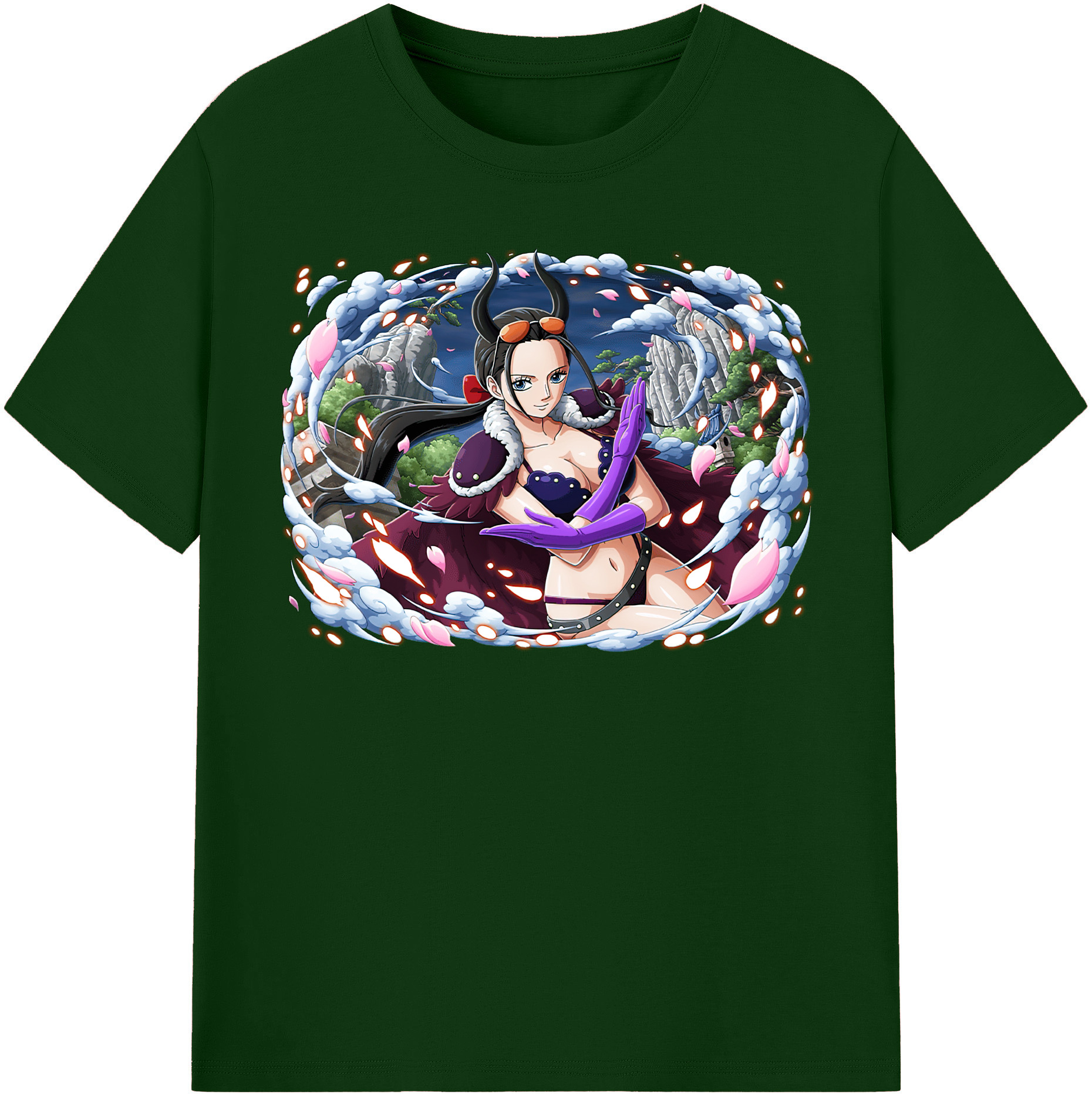 ワンピース ニコ・ロビン ONE PIECE Nico Robin 綿100％半袖Tシャツ（フロントプリント）